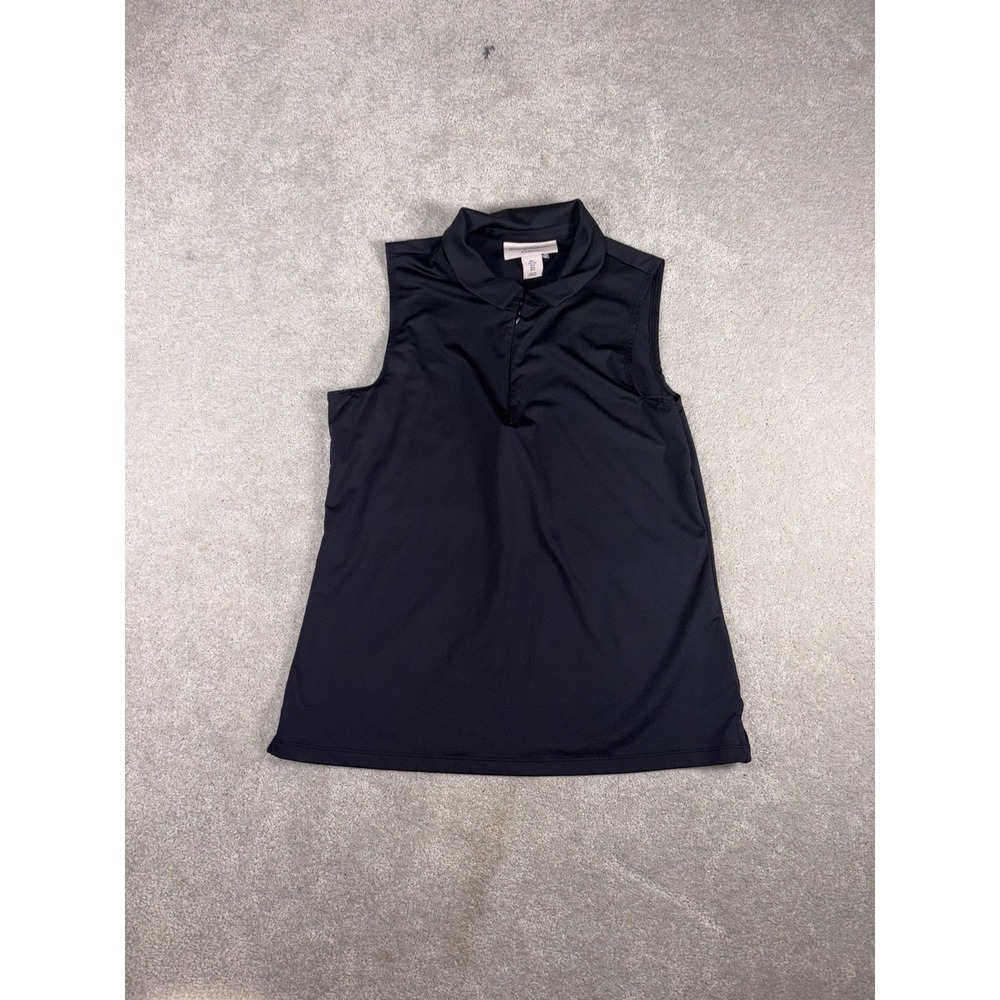 Women's Black Tommy Bahama Sleeveless Polo